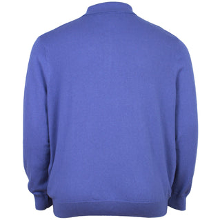 Lyle & Scott Plus Size Cotton Merino Long Sleeve Knitted Polo Twilight