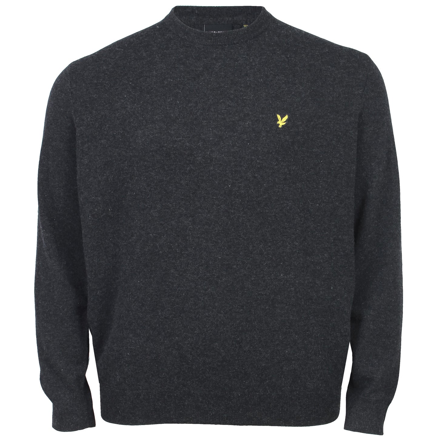 Lyle & Scott Plus Size Lambswool Blend Crew Jumper Jet Black Marl