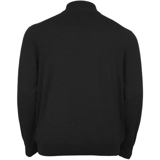 Lyle & Scott Plus Size Cotton Quarter Zip Jumper Jet Black