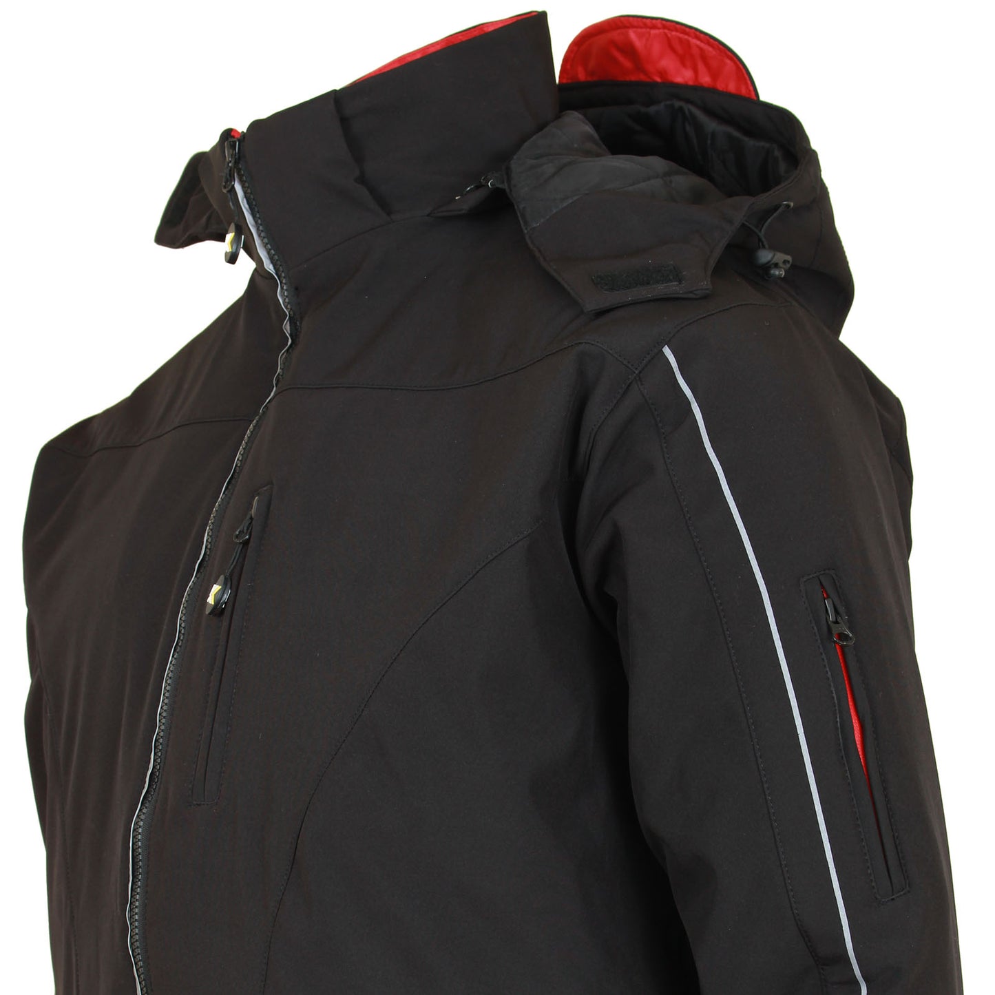 Kam Jeans Plus Size Hooded Soft Shell Jacket Black