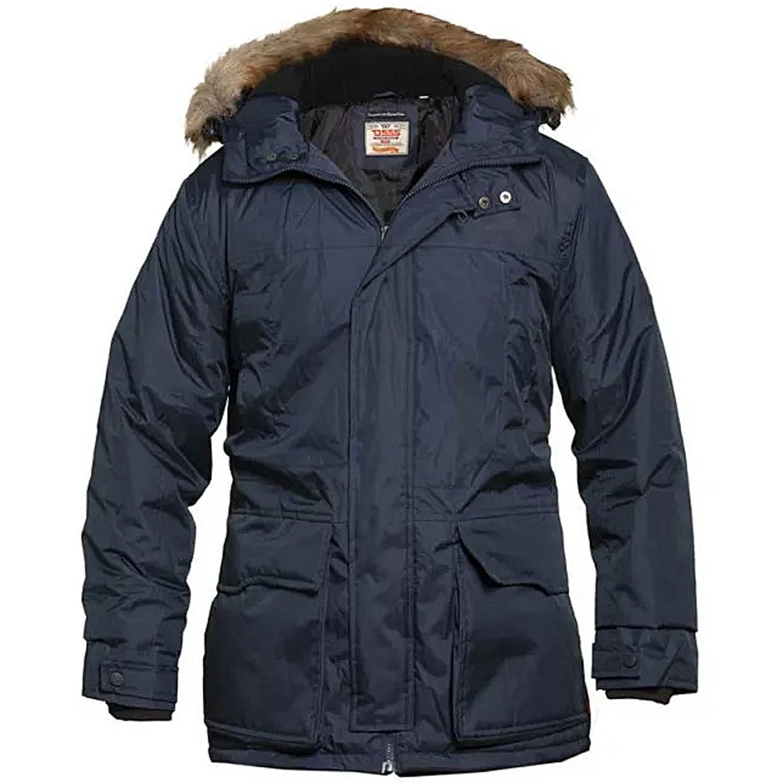 D555 Plus Size Lovett Parka Jacket in Navy – Bigboys