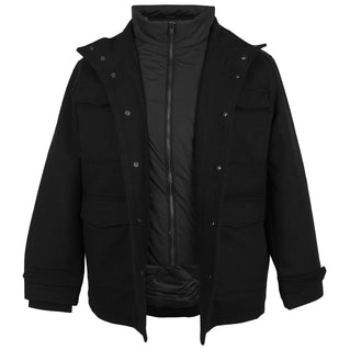 Jack & Jones Plus Size Parker Wool Field Jacket Black