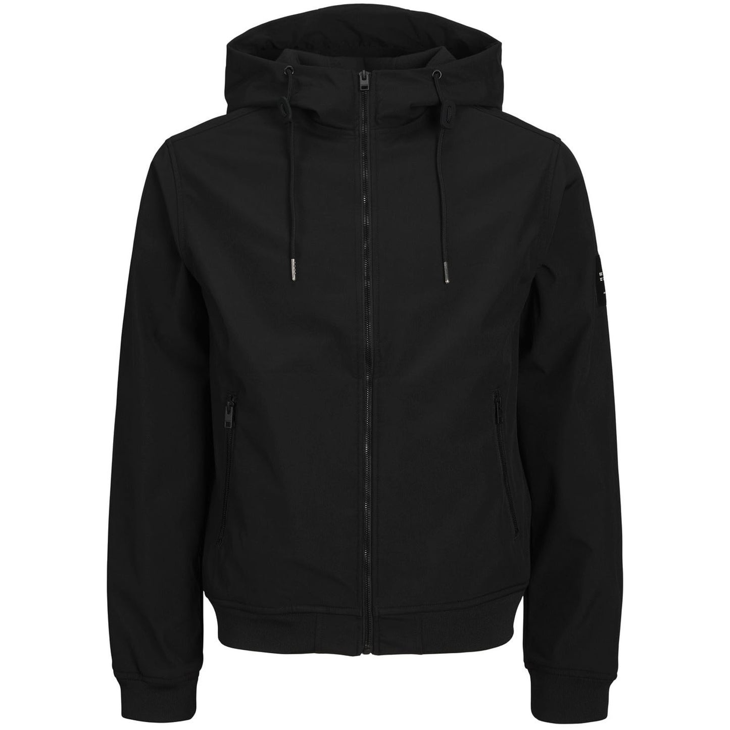 Jack & Jones Plus Size Basic Softshell Hooded Jacket Black