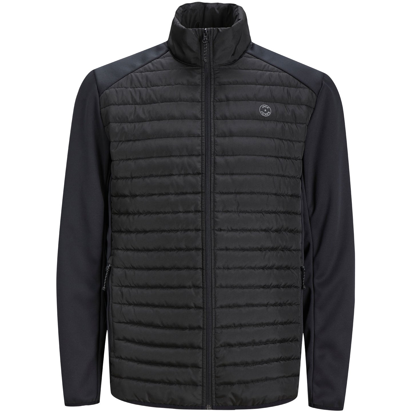 Jack & Jones Plus Size Multi Quilted Collar Jacket Black