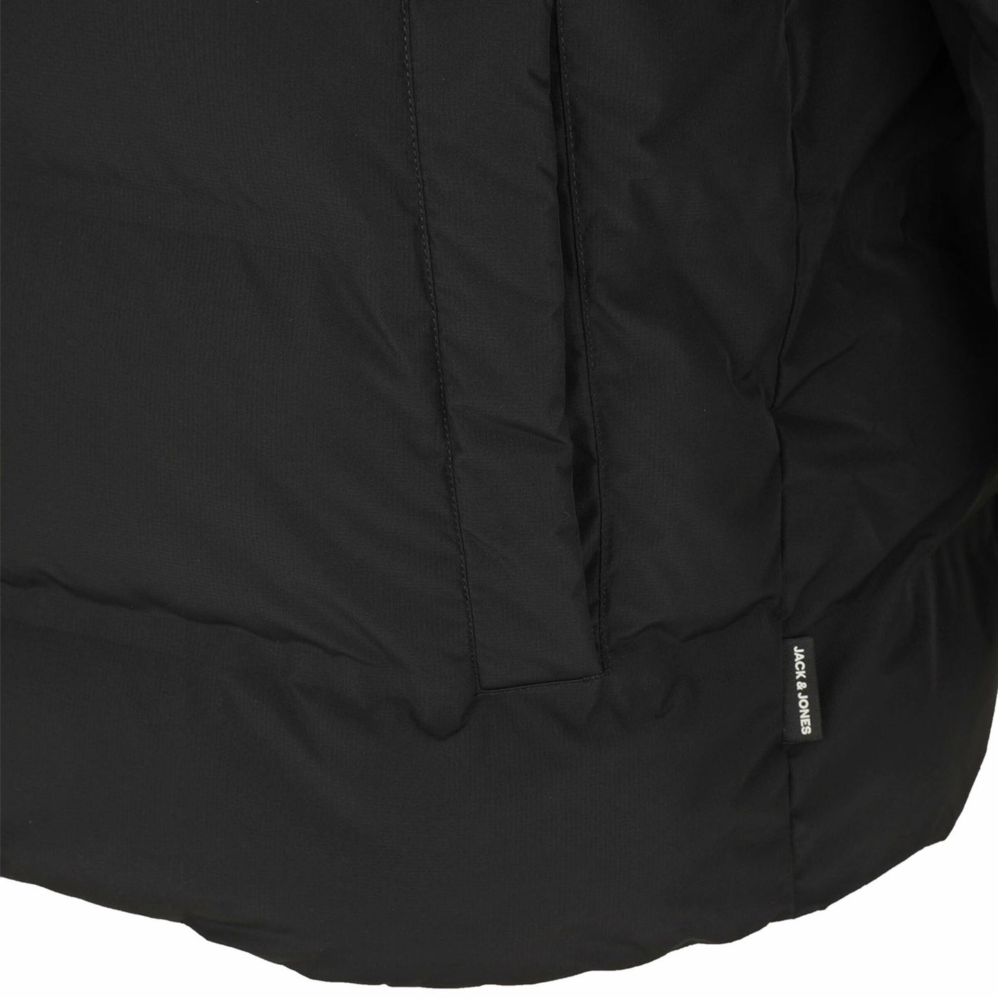 Jack & Jones Plus Size Soho Puffer Hooded Jacket Black