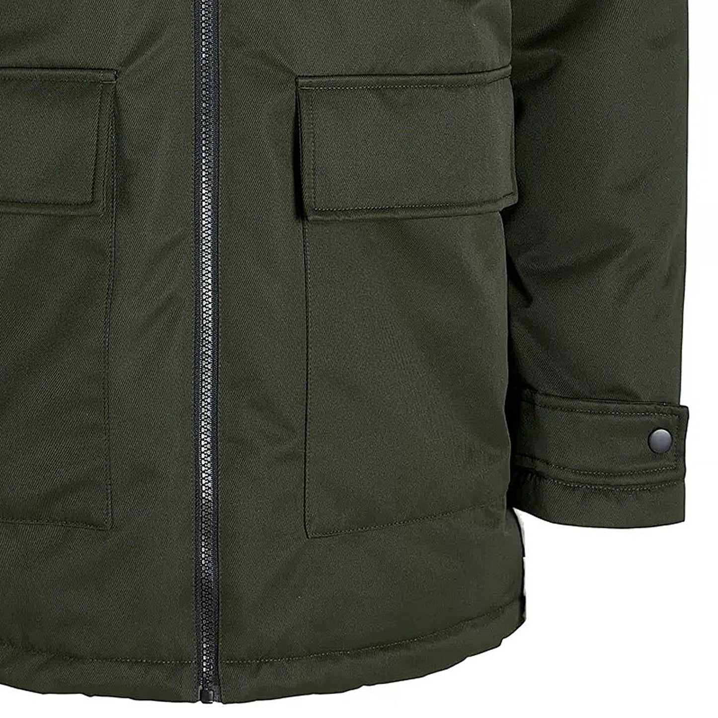 Jack & Jones Plus Size Charlie Detachable Faux Fur Trim Parka Rosin
