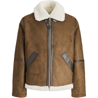 Jack & Jones Plus Size Cole Aviator Jacket Cognac