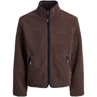 Jack & Jones Plus Size Norrebro Teddy Jacket Deep Mahogany