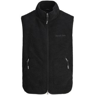 Jack & Jones Plus Size Norrebro Teddy Fleece Gilet Black