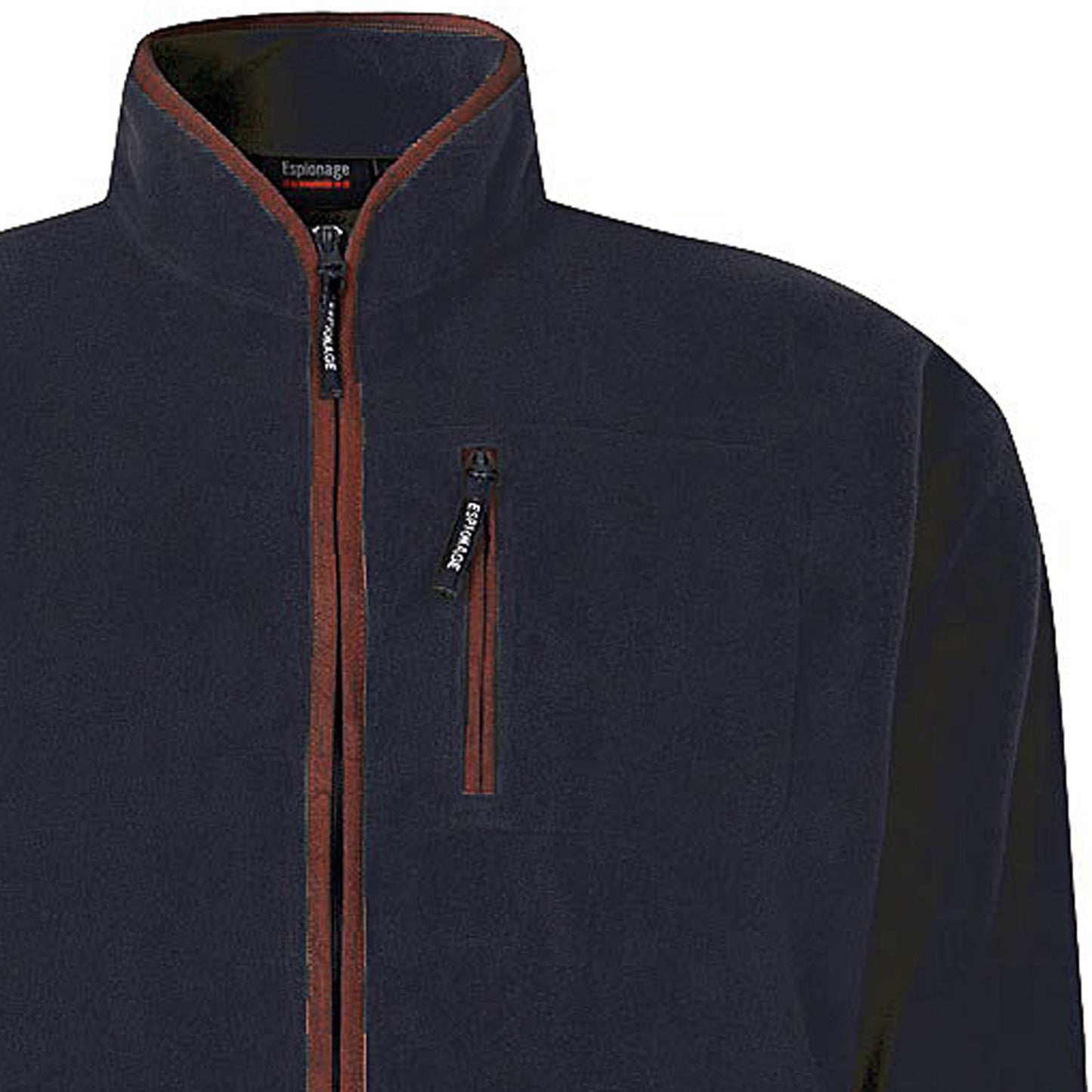 Espionage Plus Size Fl048 Microfleece Jacket Navy