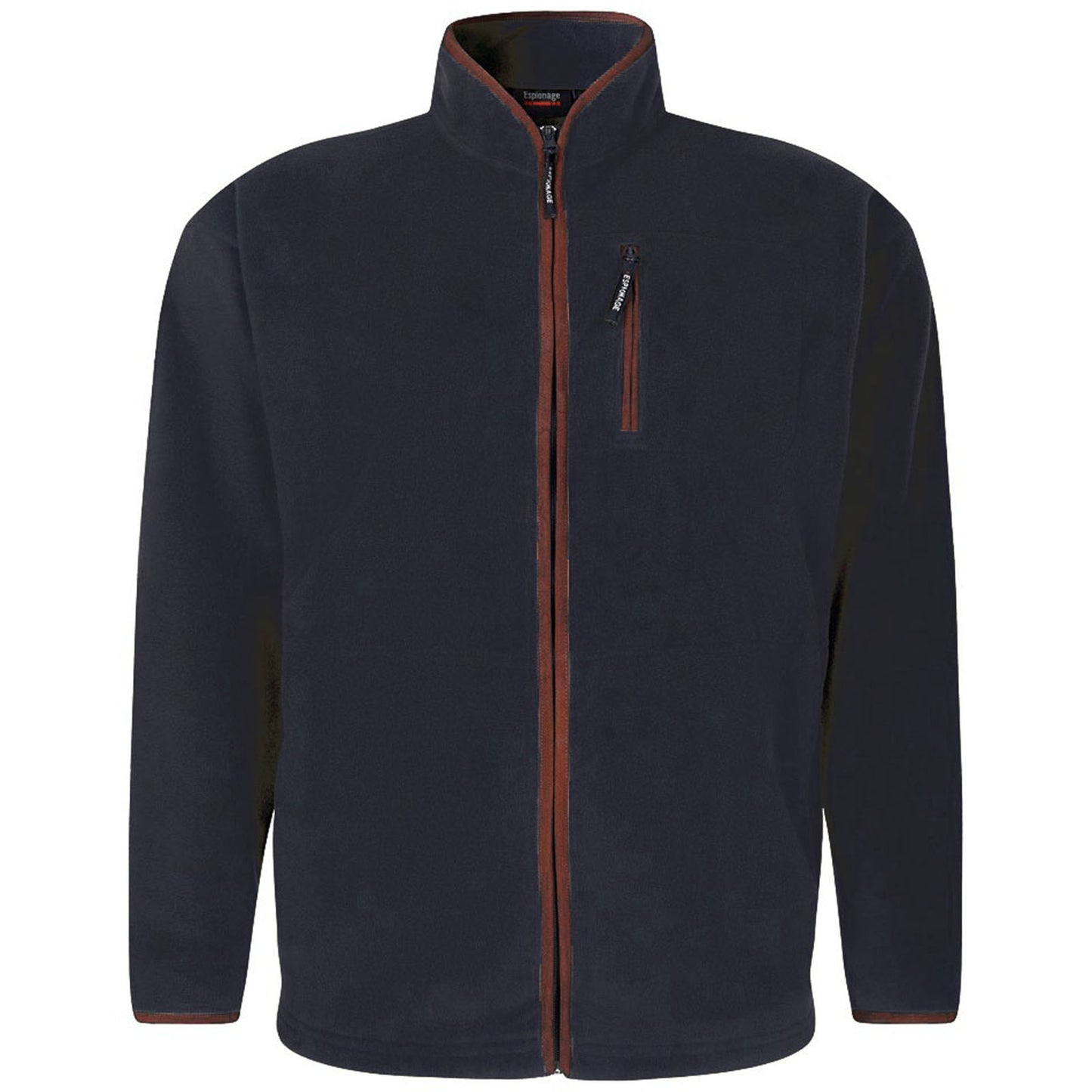 Espionage Plus Size Fl048 Microfleece Jacket Navy