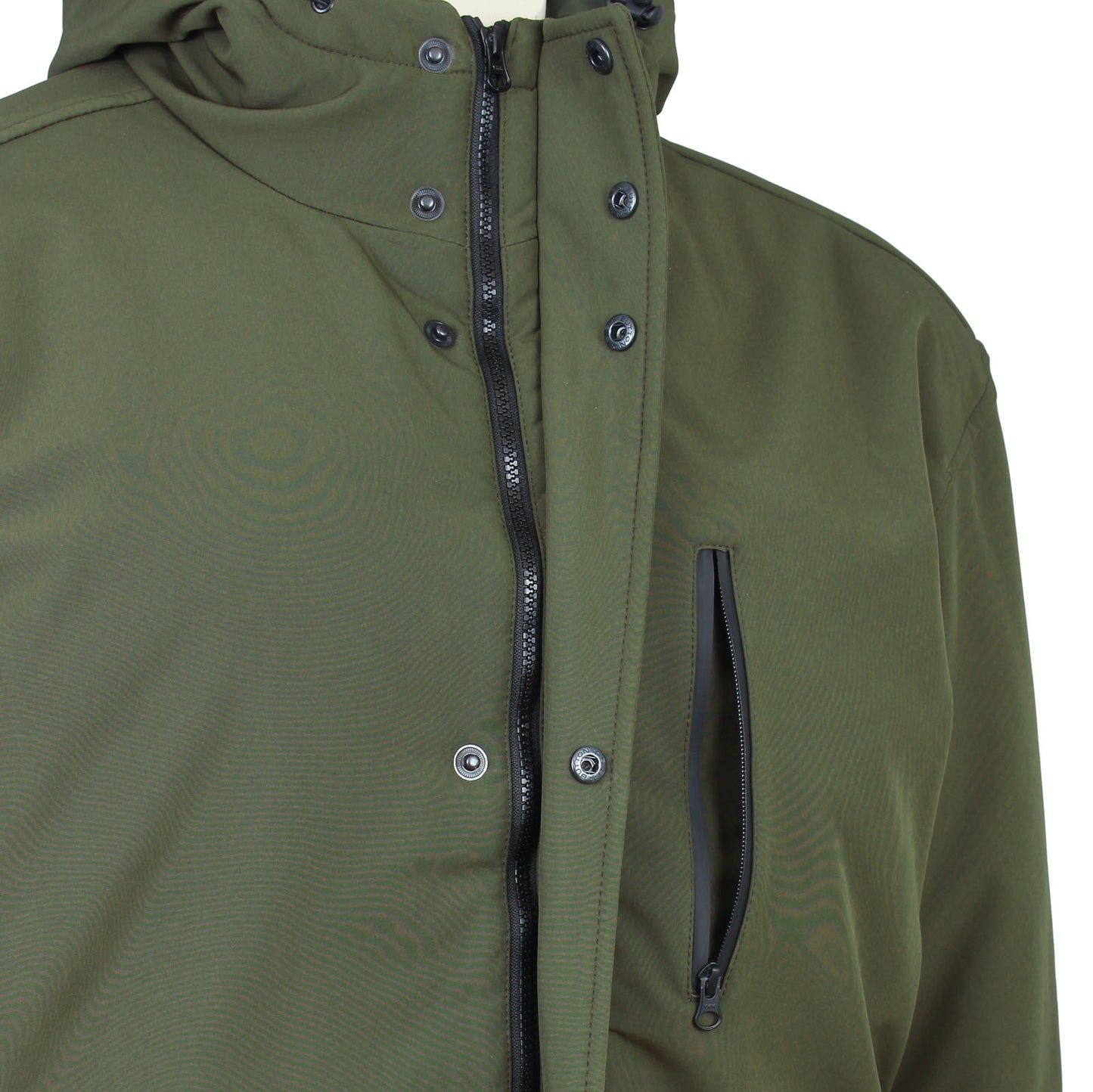 Kam Jeans Plus Size Kv114 Long Quilted Soft Shell Coat Khaki