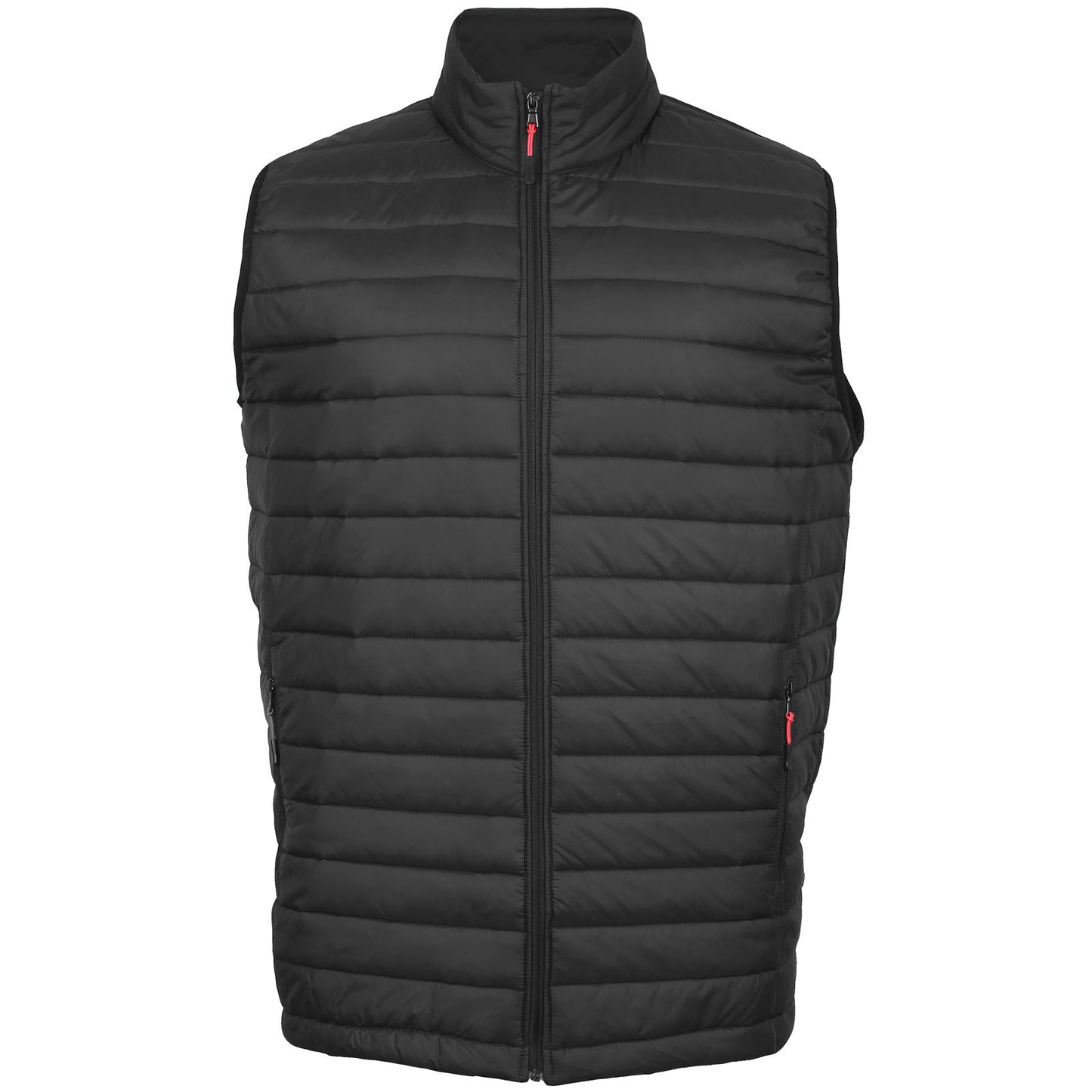 Kam Jeans Plus Size Kv141 Zip Through Gilet Black
