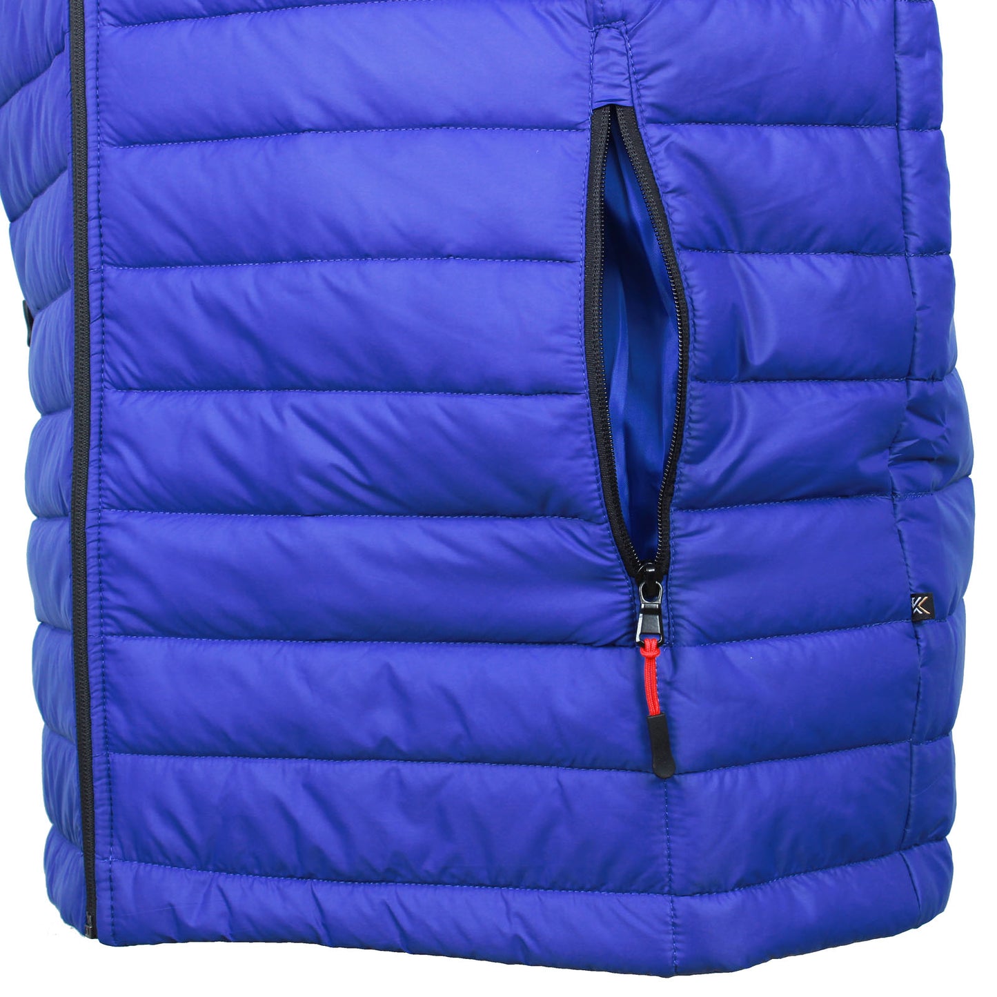 Kam Jeans Plus Size Kv141 Zip Through Gilet Royal Blue