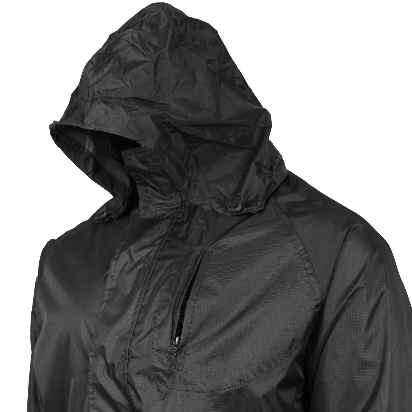 Kam Jeans Plus Size Waterproof Rain Jacket Black