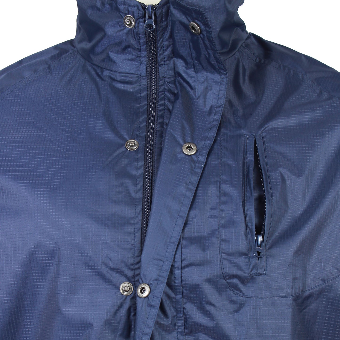 Kam Jeans Plus Size Waterproof Rain Jacket Navy