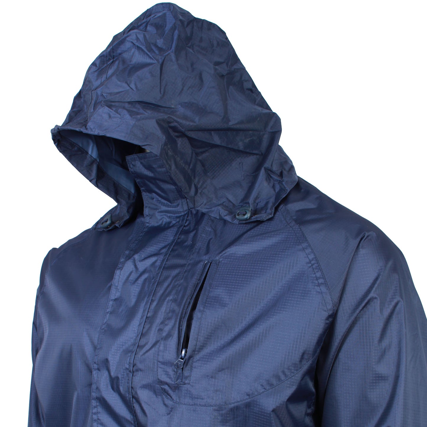 Kam Jeans Plus Size Waterproof Rain Jacket Navy