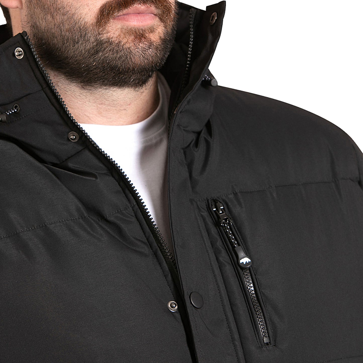 D555 Plus Size Wolverhampton Quilted Padded Jacket Black