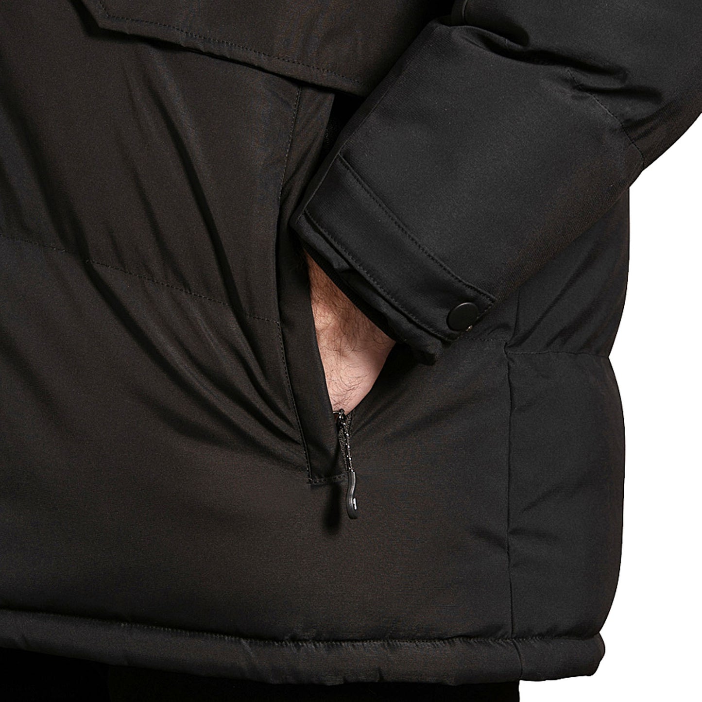 D555 Plus Size Wolverhampton Quilted Padded Jacket Black
