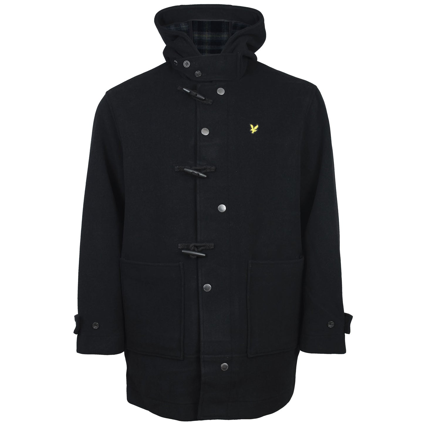 Lyle & Scott Plus Size Duffle Coat Jet Black