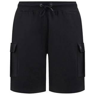 D555 Plus Size Wigan Fleece Cargo Shorts Black
