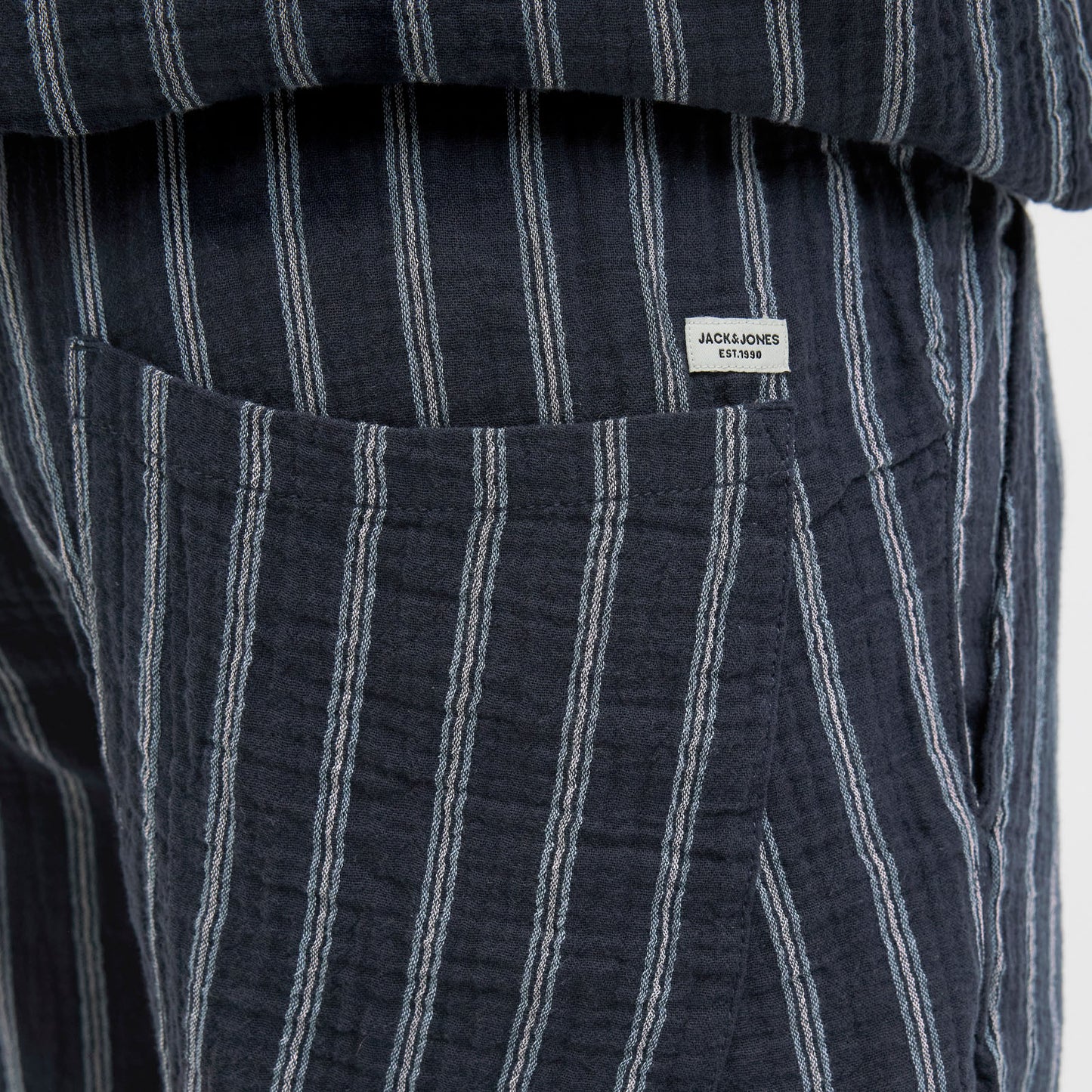 Jack & Jones Plus Size Jaiden Patras Jogger Shorts Sky Captain Stripe