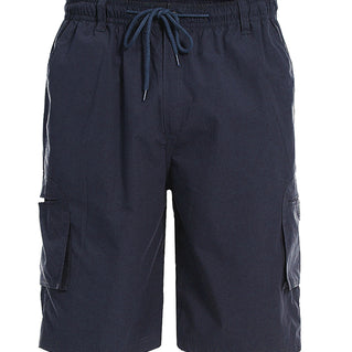 D555 Plus Size Nick Shaped Pocket Cargo Shorts Navy