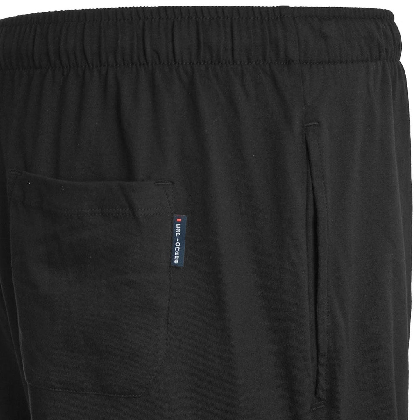 Espionage Plus Size Plain Lounge Shorts Black