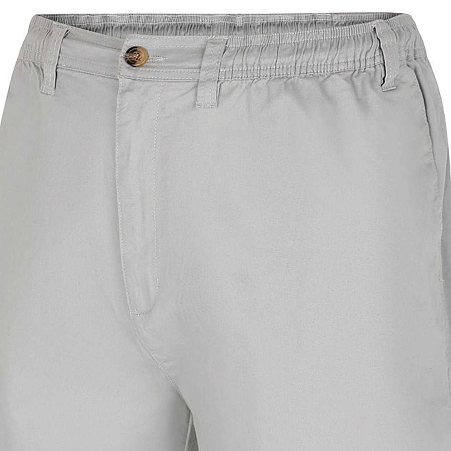 Espionage Plus Size Stretch Twill Rugby Shorts Light Grey