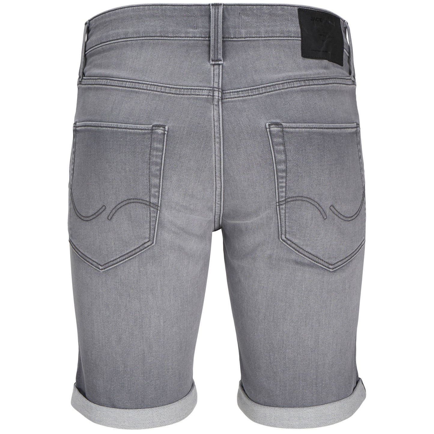 Jack & Jones Plus Size Rick Icon Denim Shorts Grey