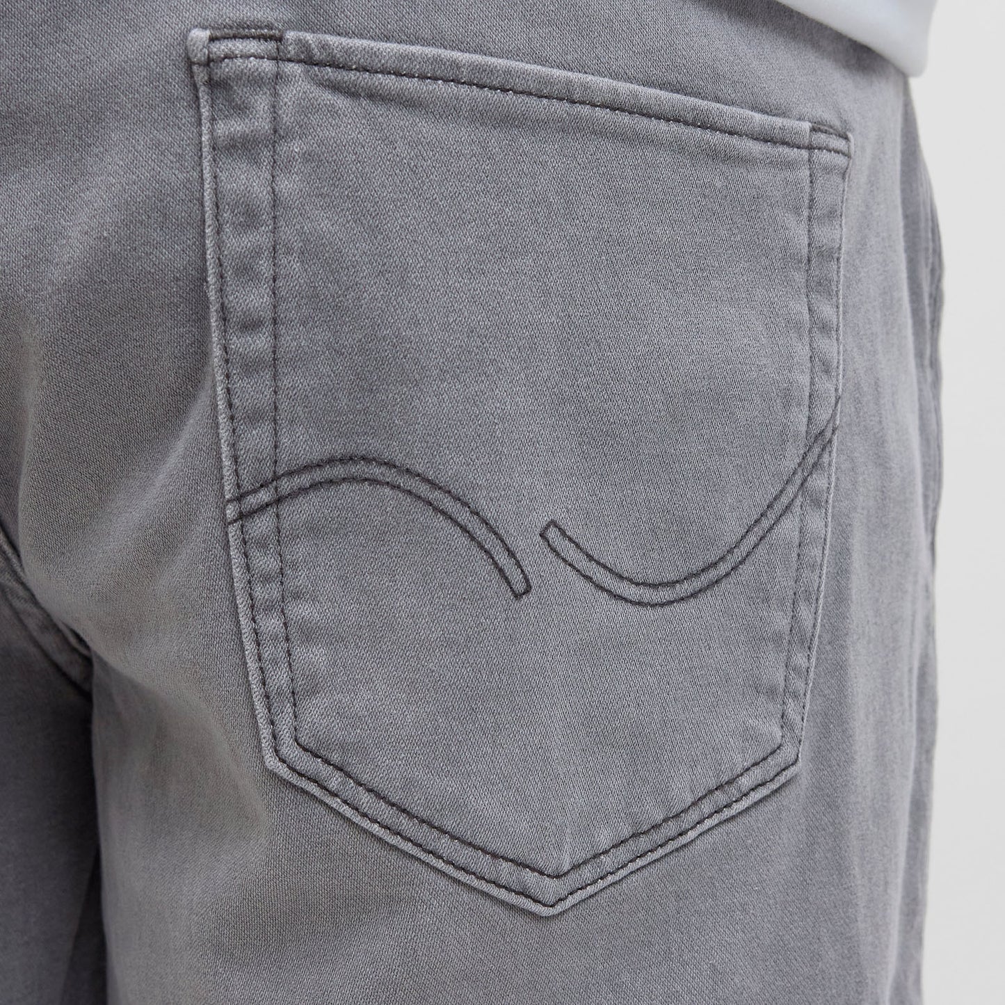 Jack & Jones Plus Size Rick Icon Denim Shorts Grey