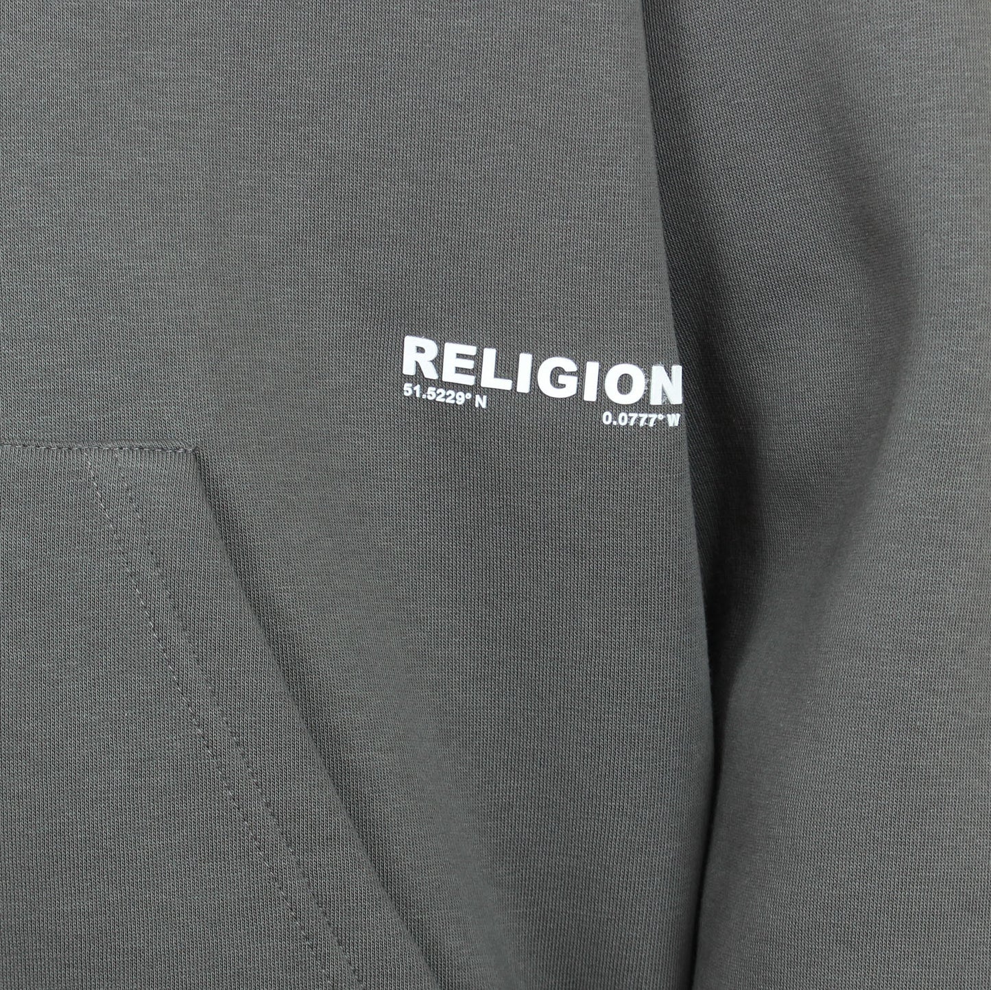Religion Plus Size Logo Relaxed Hoodie Coal