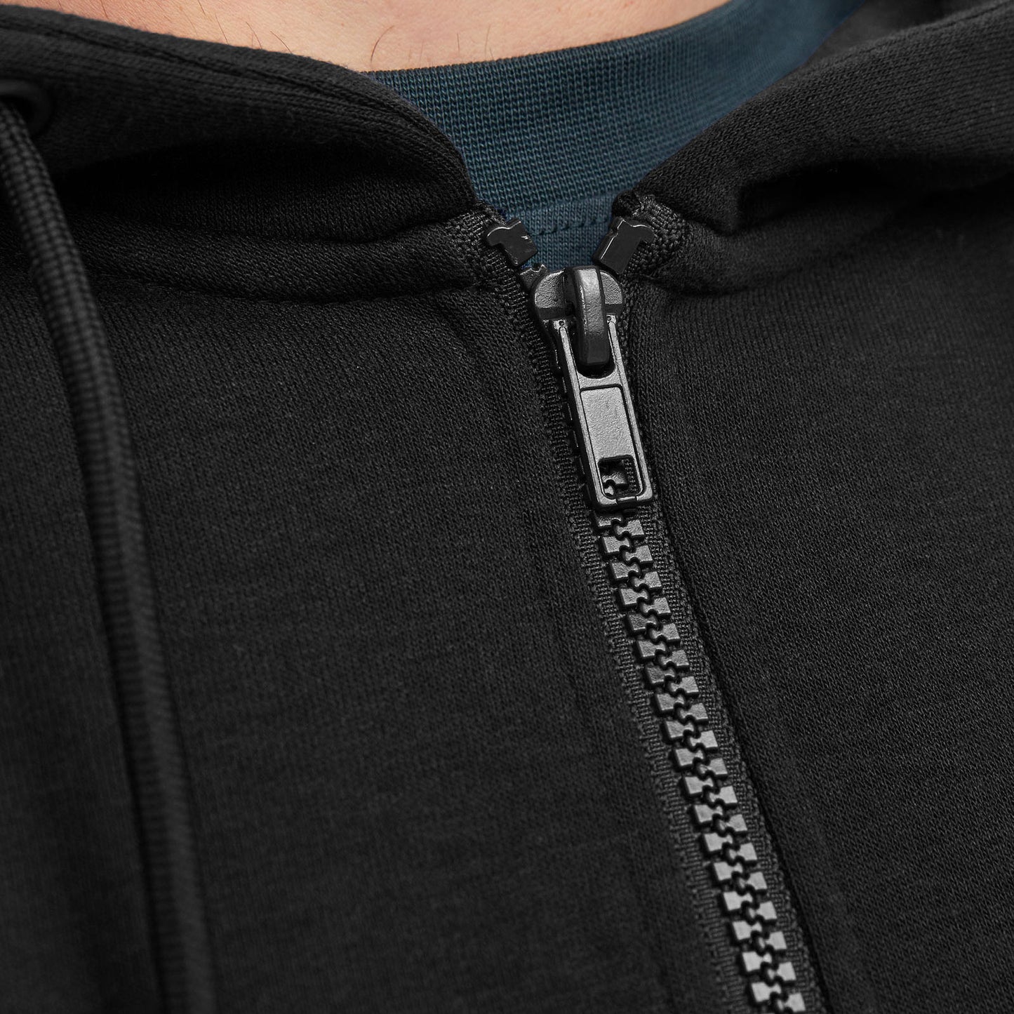 Jack & Jones Plus Size Bradley Zip Hoodie Black