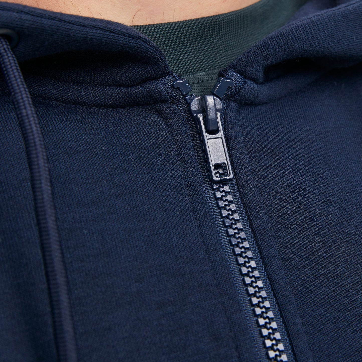 Jack & Jones Plus Size Bradley Zip Hoodie Navy Blazer