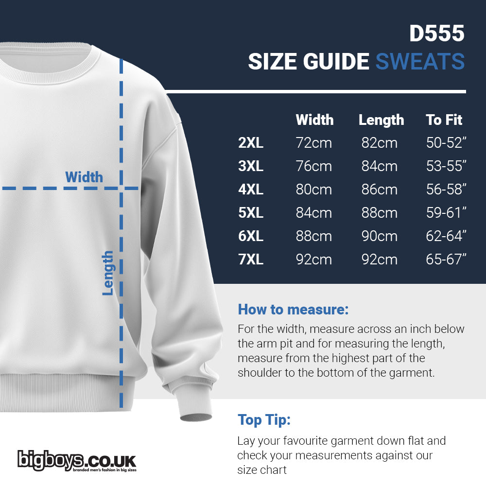 Rockford Plus Size Crew Sweatshirt Grey