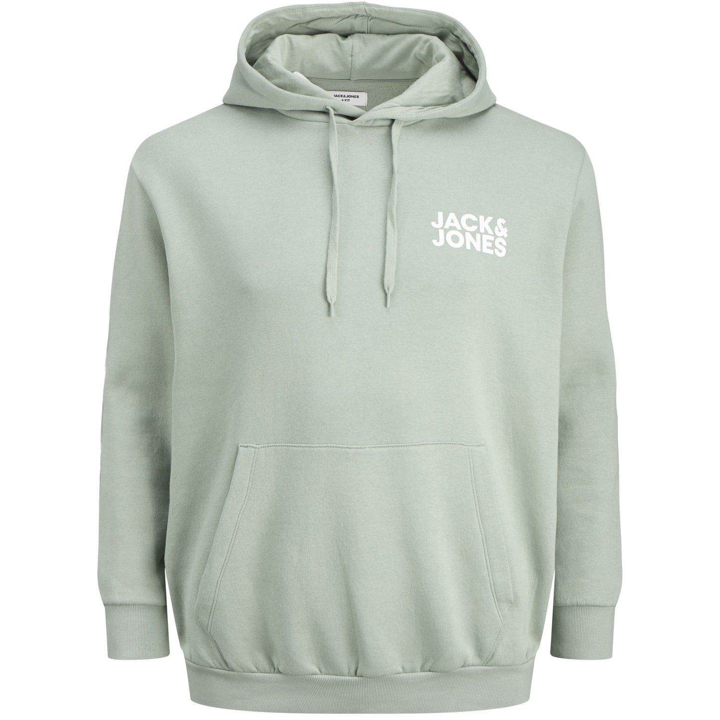 Jack & Jones Plus Size Corp Logo Hoodie Iceberg Green
