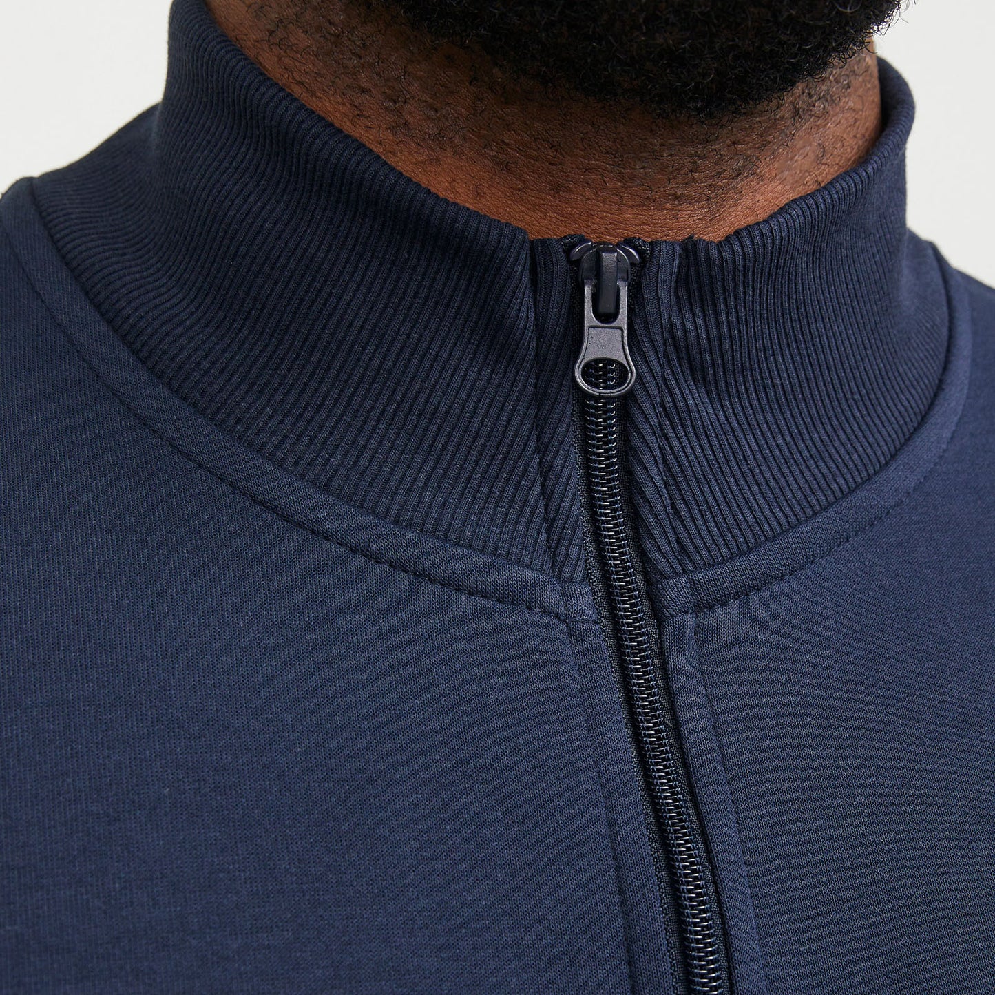 Jack & Jones Plus Size Paulos Zip Sweatshirt Navy Blazer