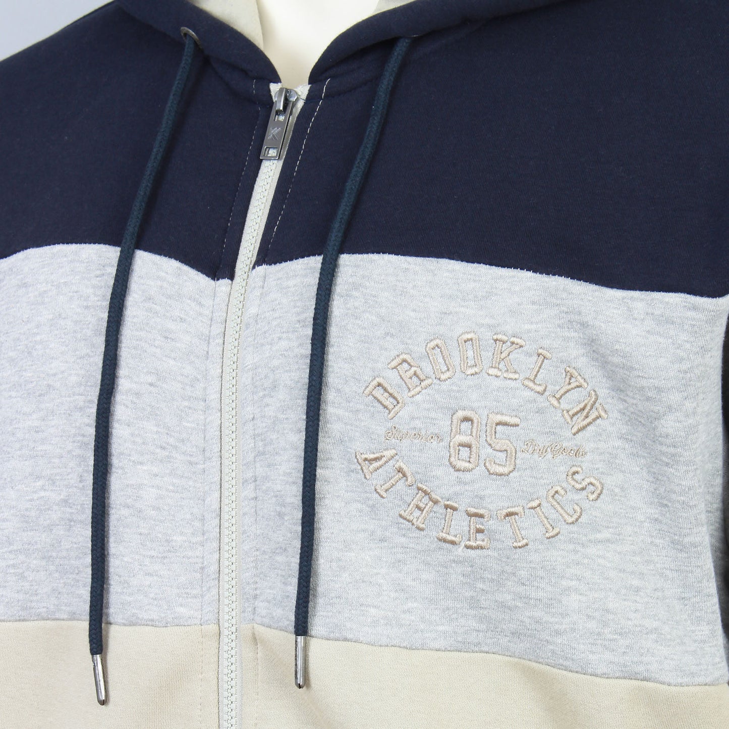 Kam Jeans Plus Size Kbs7083 Brooklyn Zip Hoodie Navy