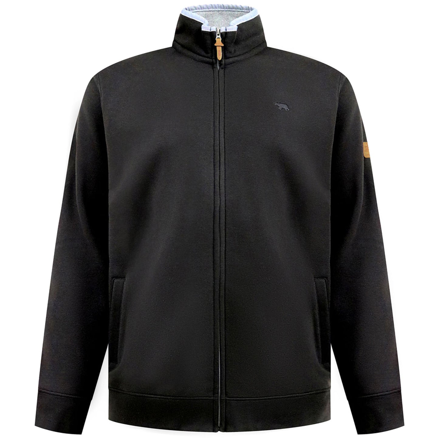 D555 Plus Size Johnson Full Zip Sweatshirt Black