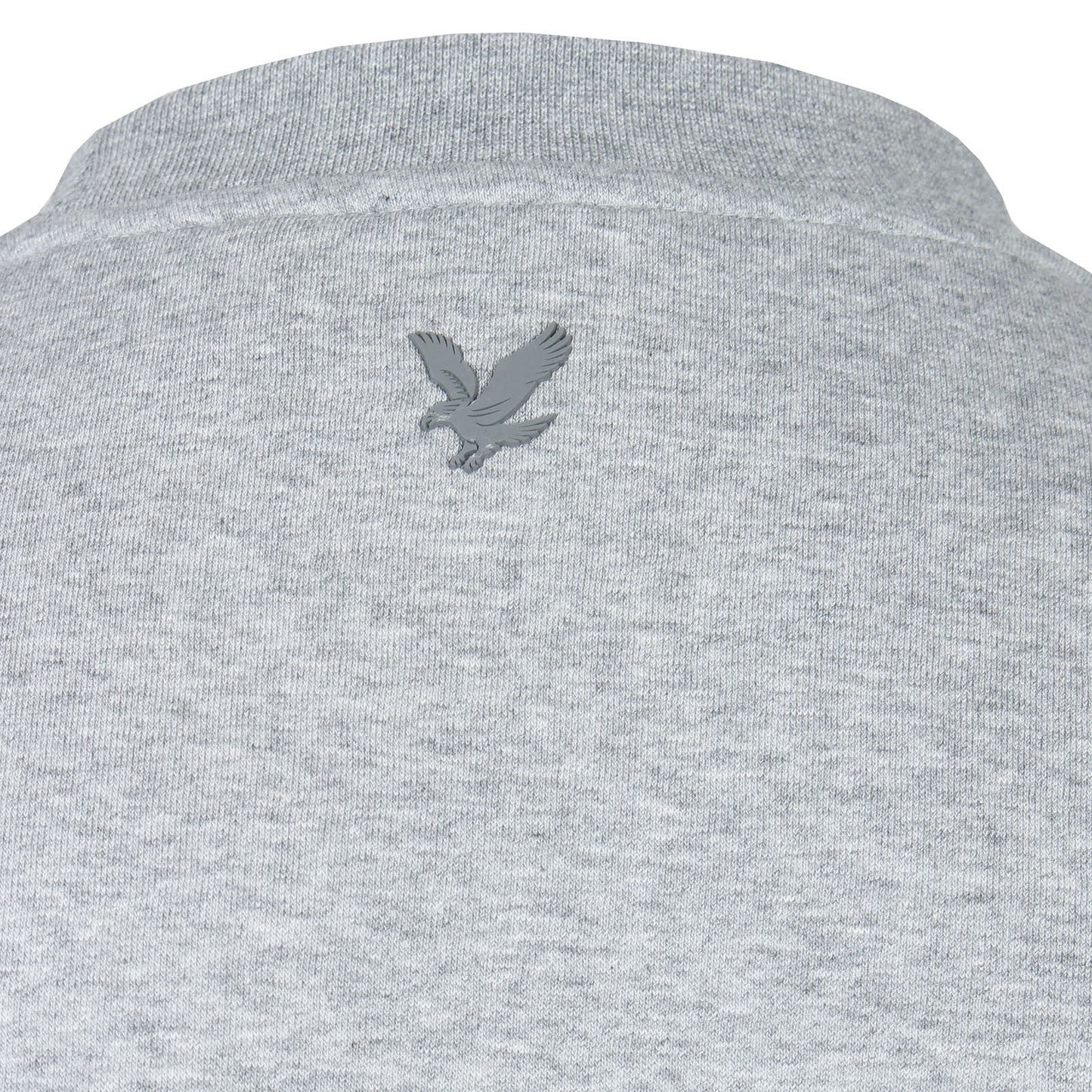 Lyle & Scott Plus Size Logo Brushback Crew Sweatshirt Mid Grey Marl