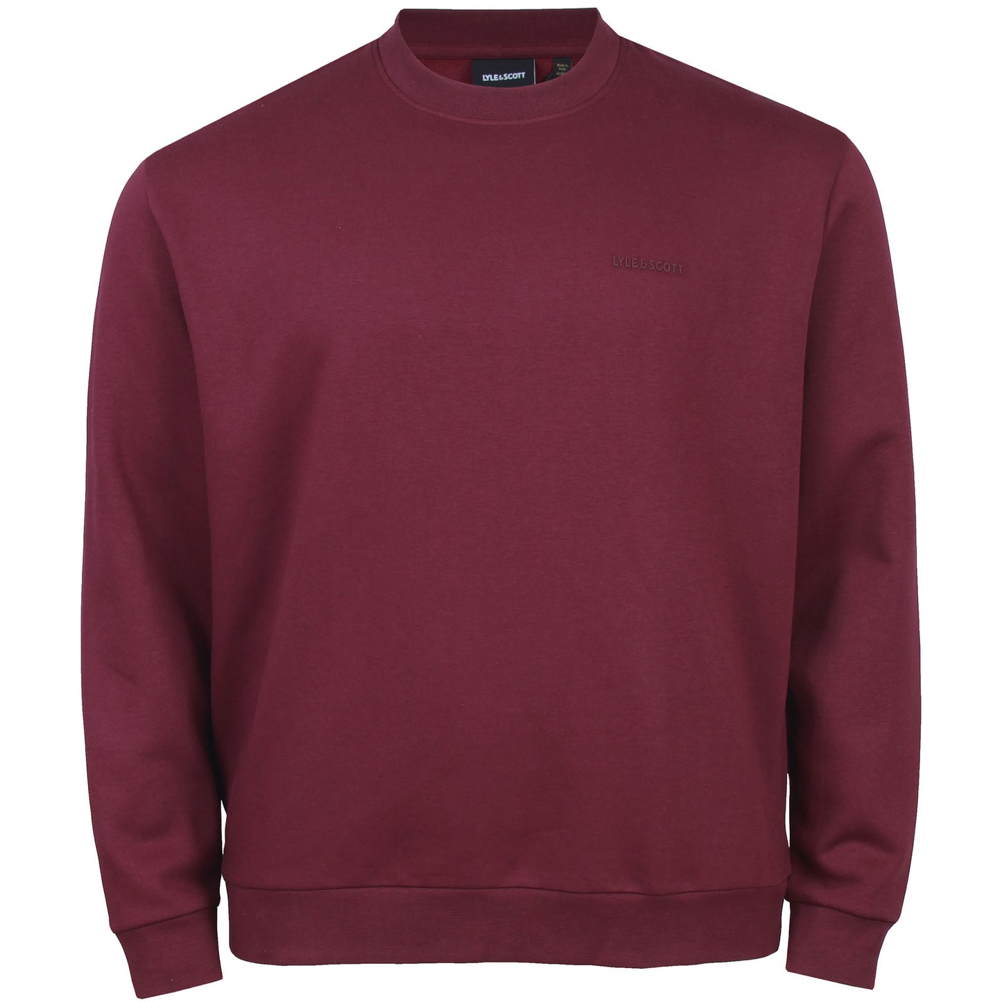 Lyle & Scott Plus Size Logo Brushback Crew Sweatshirt Port