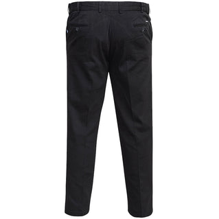 D555 Plus Size Bruno Stretch Xtenda Waist Chinos Black