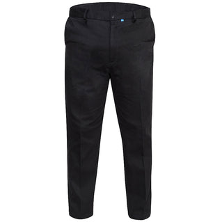 D555 Plus Size Bruno Stretch Xtenda Waist Chinos Black