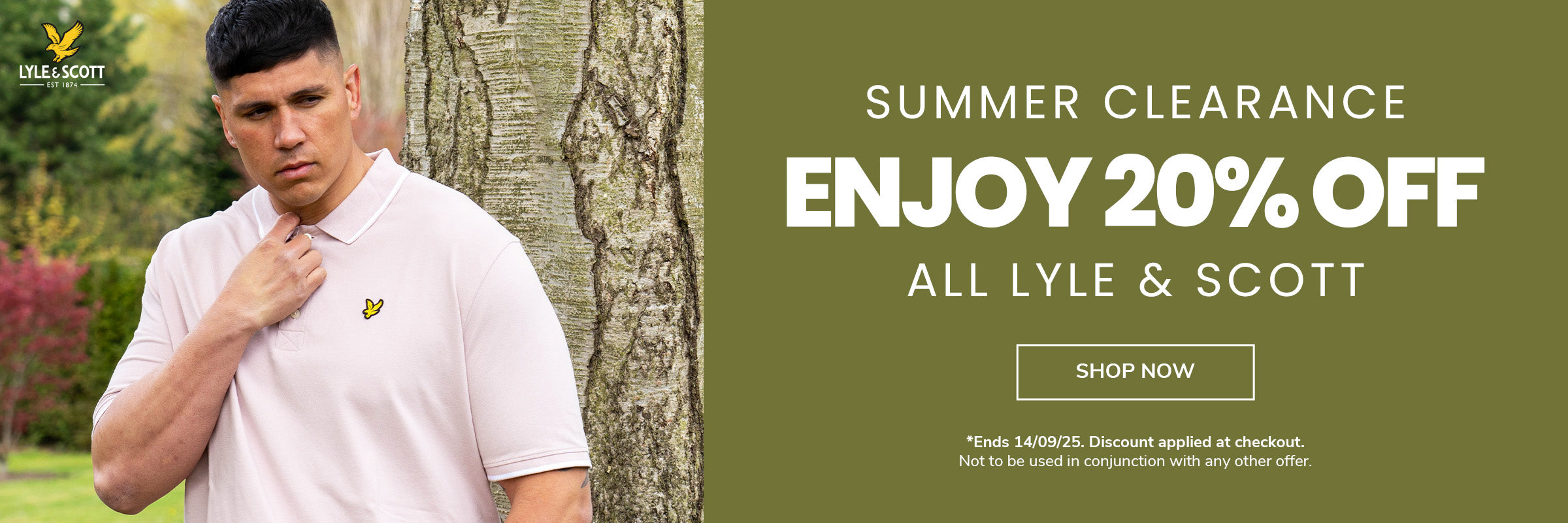 20% off all lyle and scott plus size clothing at big boys