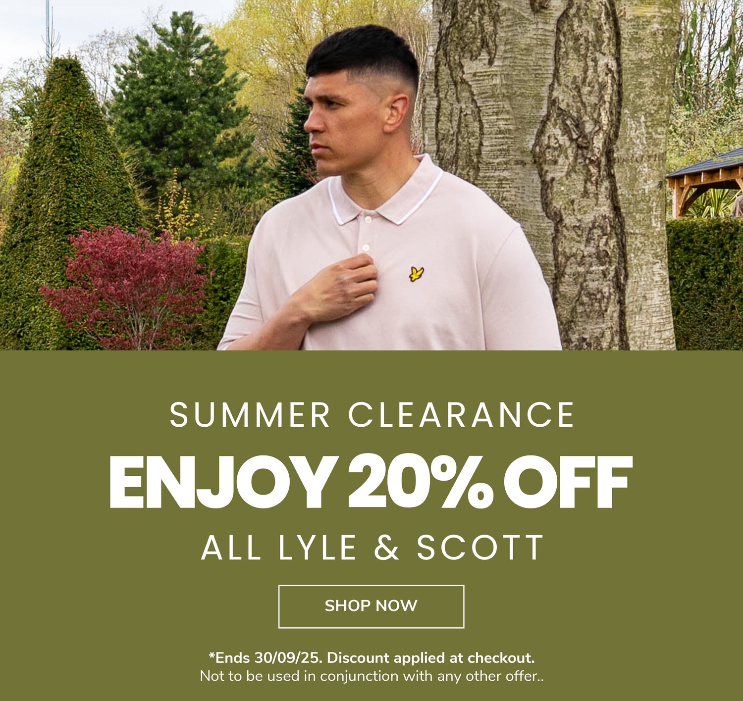 20% off all lyle and scott plus size clothing at big boys