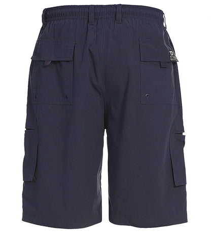 D555 Plus Size Shaped Pocket Cargo Shorts Navy