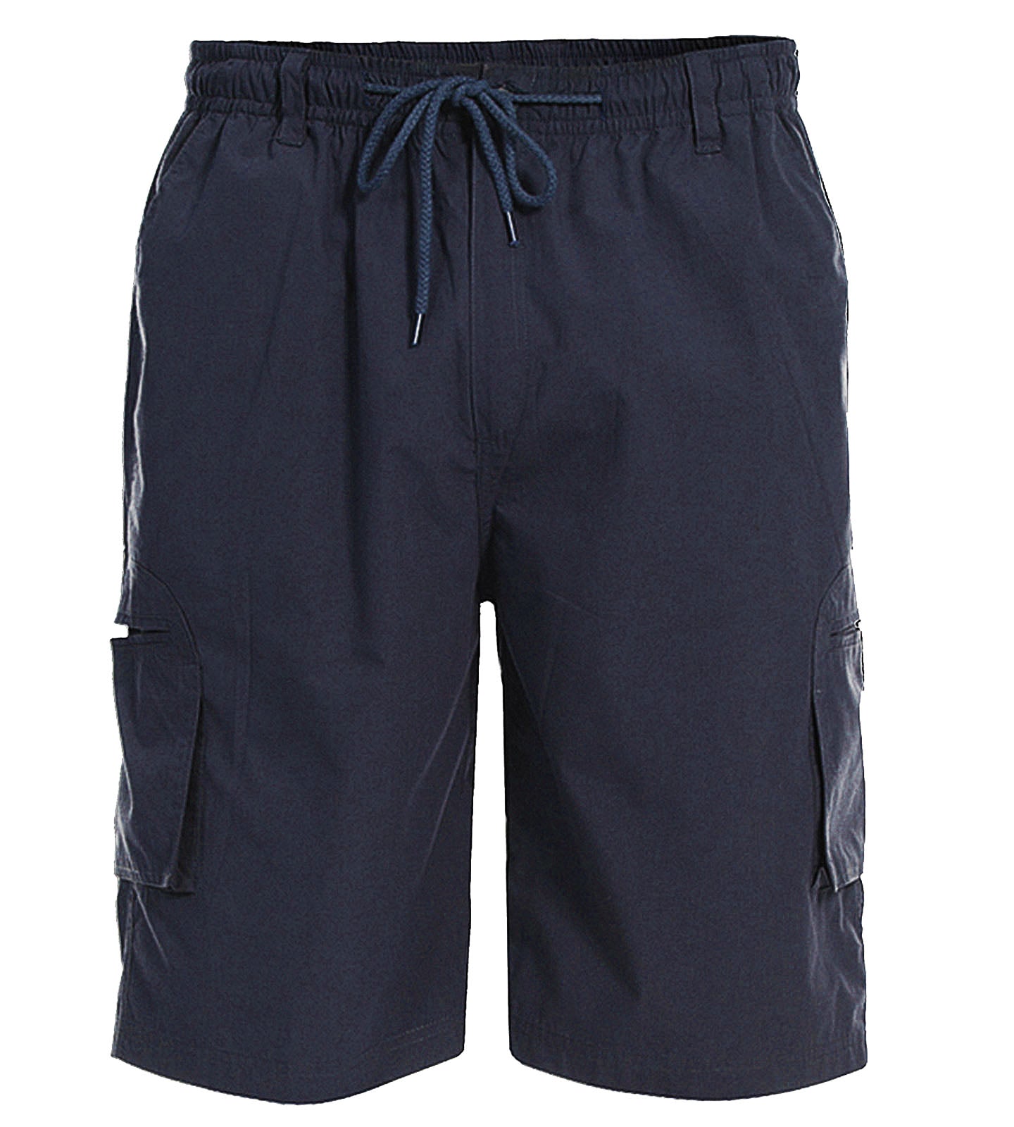 D555 Plus Size Shaped Pocket Cargo Shorts Navy