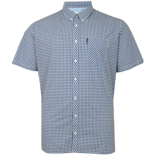 Ben Sherman Plus Size Core Gingham S/S Shirt Dark Blue