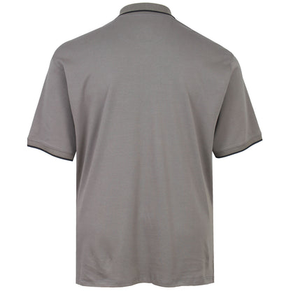 Kam Jeans Plus Size Smart Mini Geo Print Polo Taupe