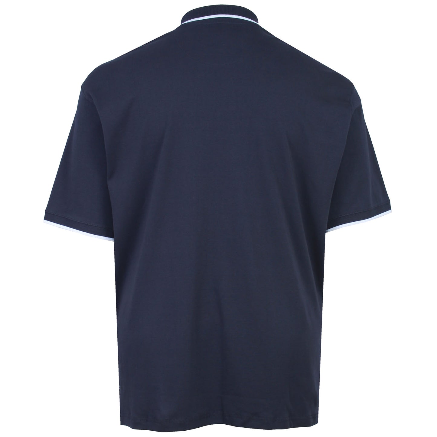 Kam Jeans Plus Size Smart Mini Geo Print Polo Navy